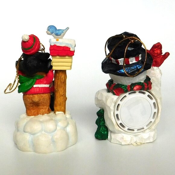 San Francisco Music Box Company Lot Musical Hanging Ornaments Snowman Bear - Picture 5 of 10